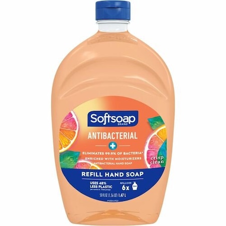 Colgate-Palmolive Co Hand Soap, Liquid, Crisp Clean, Antibacterial, 50oz. Orange CPCUS05261A